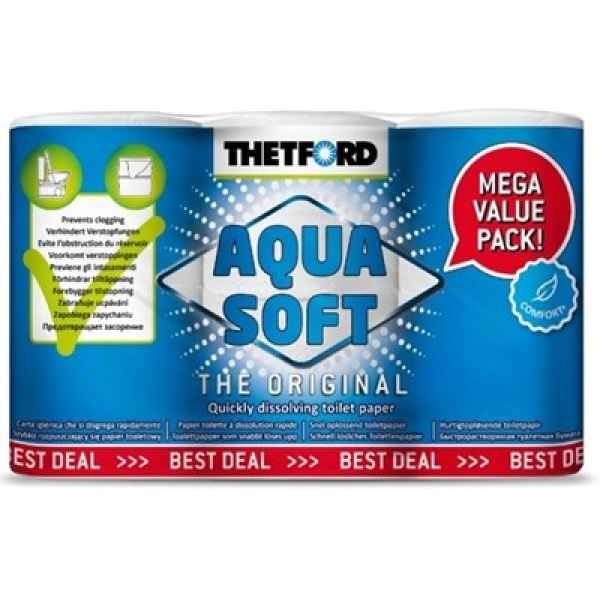 CARTA IGIENICA THETFORD - AQUA SOFT 6 ROTOLI