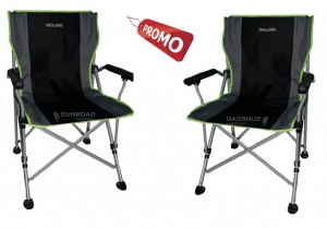 Sedia pieghevole Easylife KIT 2 PZ - Grigio/Verde