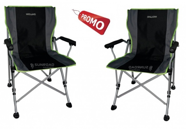 Sedia pieghevole Easylife KIT 2 PZ - Grigio/Verde
