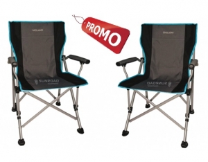 Sedia pieghevole Easylife KIT 2 PZ - Grigio/Azzurro