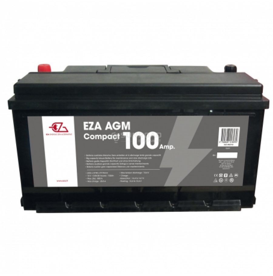 BATTERIA AGM BASSA 100AH. FULL CYCLING - Eza Battery